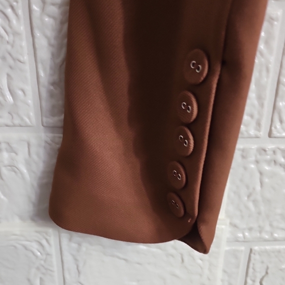 For Love And Lemons Brown Cutout Shoulder Blazer - Picture 3 of 4